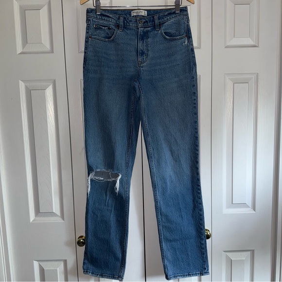 Abercrombie & fitch the 90s straight mid rise Jean 29/8/XL/L33 - Picture 5 of 11